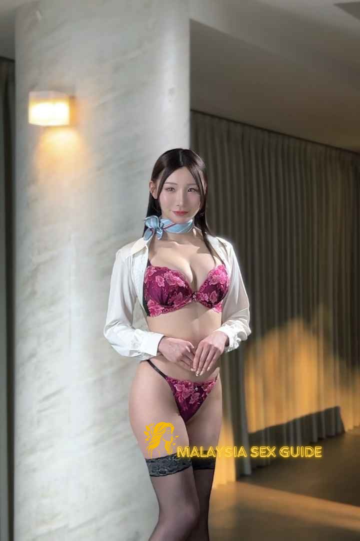 Attractive woman in lingerie and a white shirt. Malaysia sex guide.